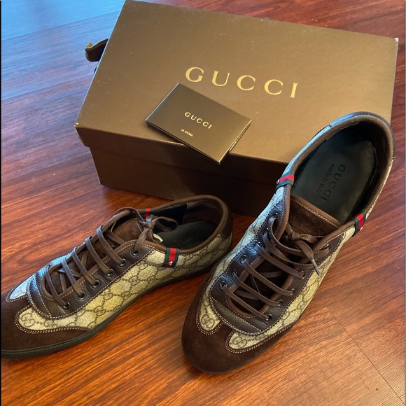 Gucci Other - ** AUTHENTIC** Gucci Monogram Canvas Brown Suede
